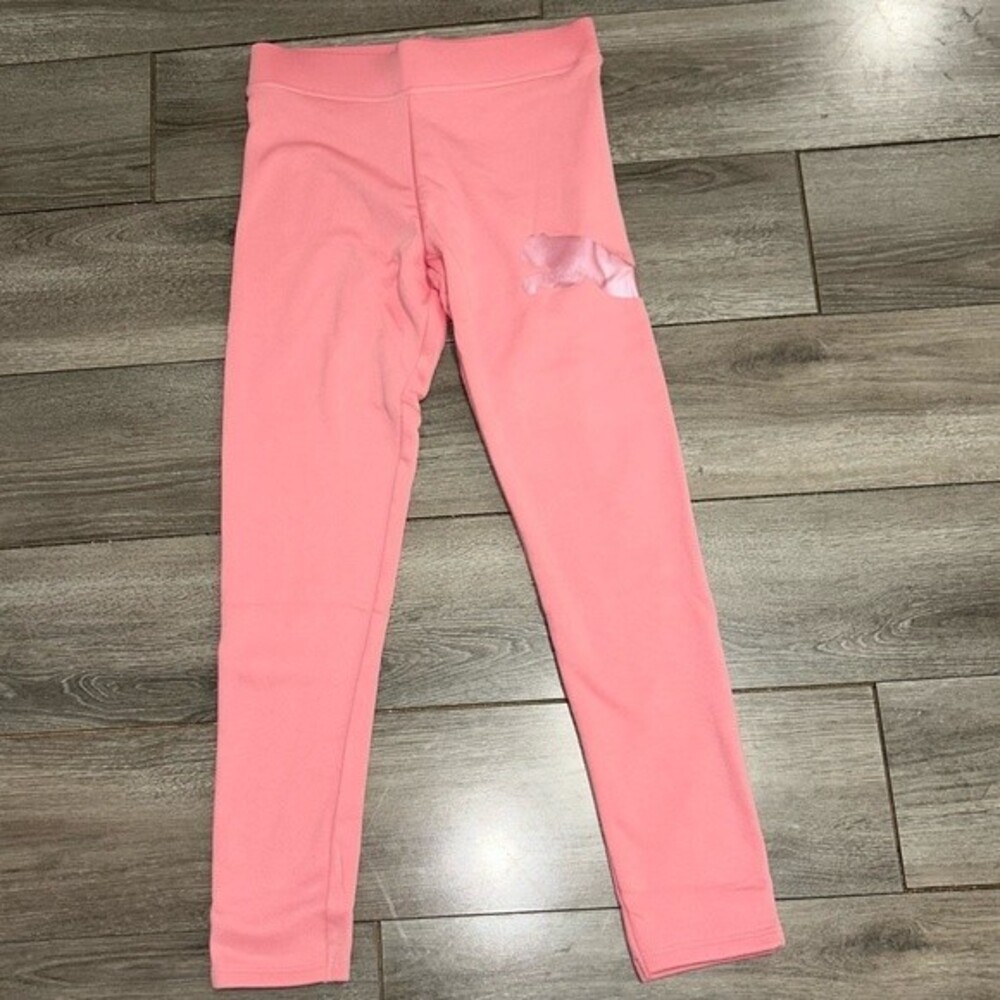 Puma Pink Fleece Activewear Neoprene Compression Leggings New Teen
